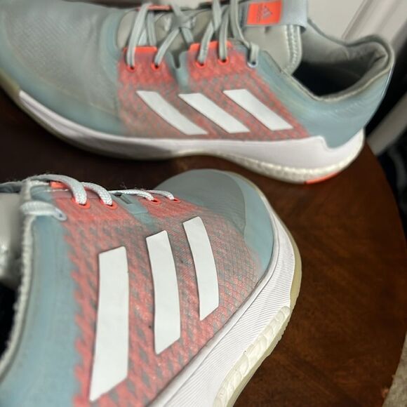 🔥🏐 ADIDAS CrazyFlight 'Sky Tint Coral' Shoes - EF2676 - Women Sz 11 Volleyball - Picture 12 of 13